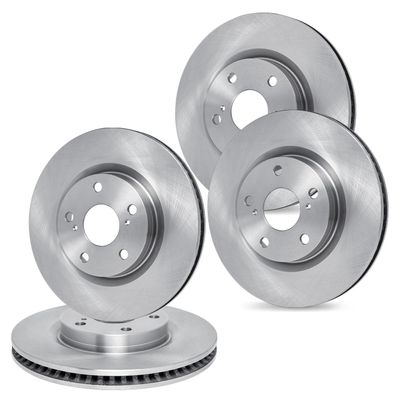 R1 Concepts Front and Rear Brake Rotors Fits 2008-2013 BMW 135i