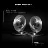 R1 Concepts Front and Rear Brake Rotors Fits 2008-2013 BMW 135i view 4
