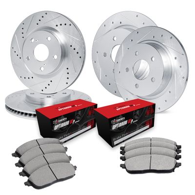 R1 Concepts Front and Rear Brake Kit Fits 2003-2011 Lincoln Town Car