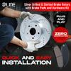 R1 Concepts Front Brake Kit Fits 2011-2018 Porsche Cayenne| Optimum Oep Brake Pads and Drilled Slotted Brake Rotors| 16.0" Front Rotor view 3