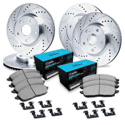 R1 Concepts Front and Rear Brake Kit Fits 1988-1994 Chevrolet Corvette