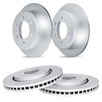 R1 Concepts Front and Rear Brake Rotors Fits 2007-2010 INFINITI QX56