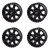 (4 Pack) 4/156 Tusk Cascade Wheel 14x7 5.0 + 2.0 Matte Black For Polaris RANGER 400 2010-2014 view 1