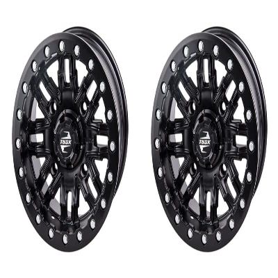 (2 Pack) 4/156 Tusk Nebo Beadlock Wheel 14x7 4.0 + 3.0 Matte Black For POLARIS RZR 900 Trail Sport 2021-2024