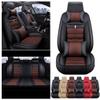 BPOOBP Luxury 5 Seats Car Seat Covers for Infinit#i M(M45/M56/M56X/M37X) Vehicles Front&Rear Seat Protector Waterproof Leather Seat Cushion (Black Coffee with Pillows) view 3