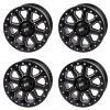 (4 Pack) 4/137 Tusk Uinta Beadlock Wheel 14x7 5.0 + 2.0 Milled/Black For KAWASAKI PRAIRIE 300 4X4 1999-2002 view 1