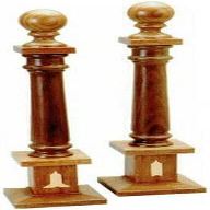 Masonic Regalia Wooden Free Mason Wood Columns Senior Warden and Junior Warden Emblems Sold as Pair