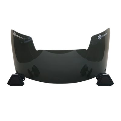 Precision Football Helmet Visor Transparent Colors // Fits Major Brands Kids, Youth & Adult Helmets // Eye Protection for Helmet and Facemask // Transparent Colors (Midnight Black 2.0)