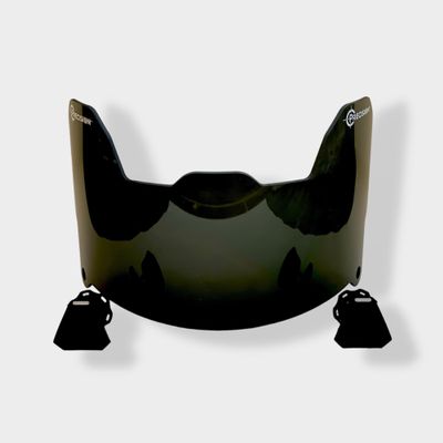 Precision Football Helmet Visor Transparent Colors // Fits Major Brands Kids, Youth & Adult Helmets // Eye Protection for Helmet and Facemask // Transparent Colors (Midnight Black)
