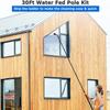 Water Fed Pole Kit,Water Fed Brush Window Cleaning Tool Kit, Window Cleaning Pole Rinse Bar Brush Window Washer Combo Window Washing Equipment for Car Indoor Outdoor High Windows (Size : 24FT/7.2M) view 4