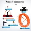 Water Fed Pole Kit,Water Fed Brush Window Cleaning Tool Kit, Window Cleaning Pole Rinse Bar Brush Window Washer Combo Window Washing Equipment For Car Indoor Outdoor High Windows (Size : 35FT/10.8M) view 2