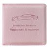 Mymazn Car Registration & Insurance Holder - PU Leather Document Holder with Magnetic Closure for Driver's License & Essential Papers, Pink view 1
