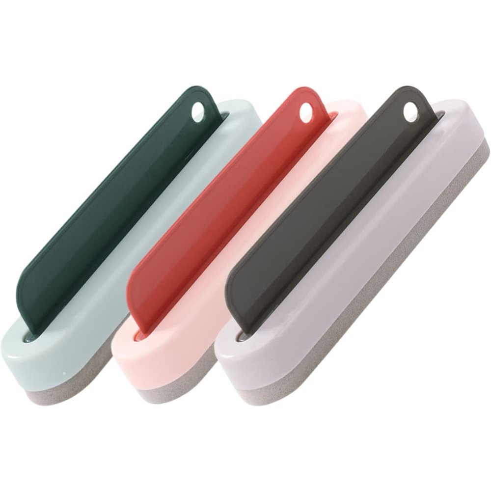 UPKOCH 3pcs Multi-use Glass Cleaning Wiper Home and Bathroom Window Scraper Brush Squeegee Tool for and Mirror Cleaning Lightweight Portablepink Grey