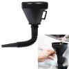 Portable Large Refueling Funnel with Filter Mesh Car Motorcycle 2 in 1 Refueling Funnel Engine Oil Fuel Filter Plastic Rubber Funnel Refueling Tool Universal view 1