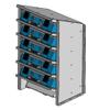 Adrian Steel 57195, 5-Case Holder w/Cases, Blue, Gray view 1