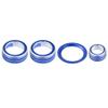 X AUTOHAUX 4pcs Air Conditioner Knob Ring Covers Volume Knob Control Knob Start Stop Push Button for Honda CRV 2017 2018 2019 2020 2021 Blue view 1