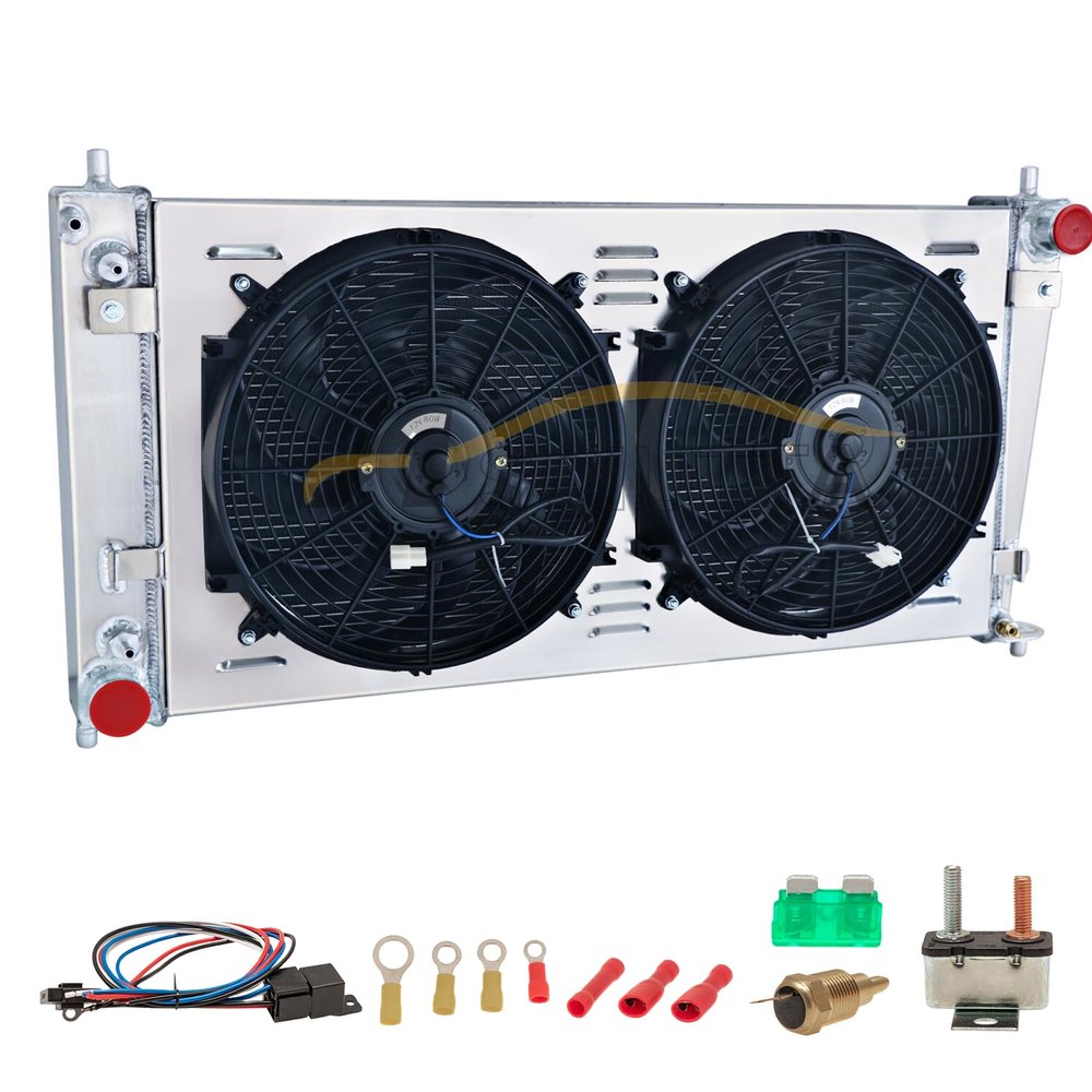 ASCIUTTA 4 Row Aluminum Radiator For 1999-2004 00 01 02 03 Ford F150 F250 F350 Expedition for Lincoln Navigator/Blackwood 4.2L 4.6L 5.4L,Radiators + Shroud + 14" Fan