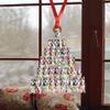Talataca Lovely Siberian Husky Pine Tree with String Light Husky Sibir 2D Flat Car Rear View Mirror Accessories Christmas Tree Ornament Decoration Hanging Charm Interior Rearview Pendant Decor Gift view 4