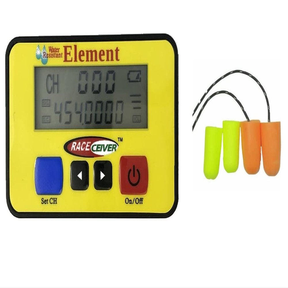 RACEceiver Element Rechargeable with Semi Pro Ear Piece Kit Radio Racing