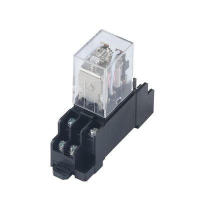 Relay 1Set Power Relay Coil General Purpose Relay LY2 DPDT LY2NJ Relais DC 12v/24v AC 110v/220v Relay Switch with Socket Base (Size : 12V VAC)
