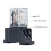 Relay 1Set Power Relay Coil General Purpose Relay LY2 DPDT LY2NJ Relais DC 12v/24v AC 110v/220v Relay Switch with Socket Base (Size : 12V VAC) view 4