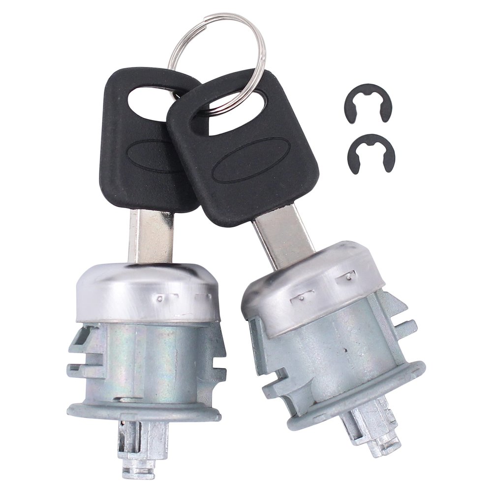 NewYall Set of 2 Door Lock Cylinder with Key for Ford F150 Expedition F250 Windstar Excursion Explorer Sport Trac Thunderbird Freesta Lincoln Navigator Blackwood Mark LT Mercury Montereyc