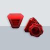 Precision Football Helmet Visor Clips // Fits Kids, Youth & Adult Helmet Brands // Eye Shield Hardware (Chrome RED) view 1