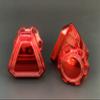 Precision Football Helmet Visor Clips // Fits Kids, Youth & Adult Helmet Brands // Eye Shield Hardware (Chrome RED) view 2