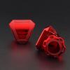Precision Football Helmet Visor Clips // Fits Kids, Youth & Adult Helmet Brands // Eye Shield Hardware (Chrome RED) view 3
