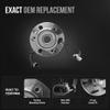 Front Wheel Bearing and Hub Assembly Set of 2 - Compatible with Cadillac, Chevrolet, GMC - Escalade, Escalade ESV, Escalade EXT, Avalanche 1500, Express 1500, Express 2500 - Replaces 515036, 51503 view 3