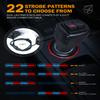 Xprite 2x16" Emergency Dash Strobe Lights, 22 Modes & Stable Vacuum Suction Cups, Windshield Visor Traffic Aluminum Dual Lightbar for Construction Trucks Plows Postal Security Cars Red Blue view 4