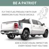 Veteran Distressed American USA US Flag Truck Tailgate Vinyl Decal Sticker Compatible with Most Pickup Trucks - Decal (10" x 18") (Gold Metallic) view 2