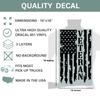 Veteran Distressed American USA US Flag Truck Tailgate Vinyl Decal Sticker Compatible with Most Pickup Trucks - Decal (10" x 18") (Gold Metallic) view 4