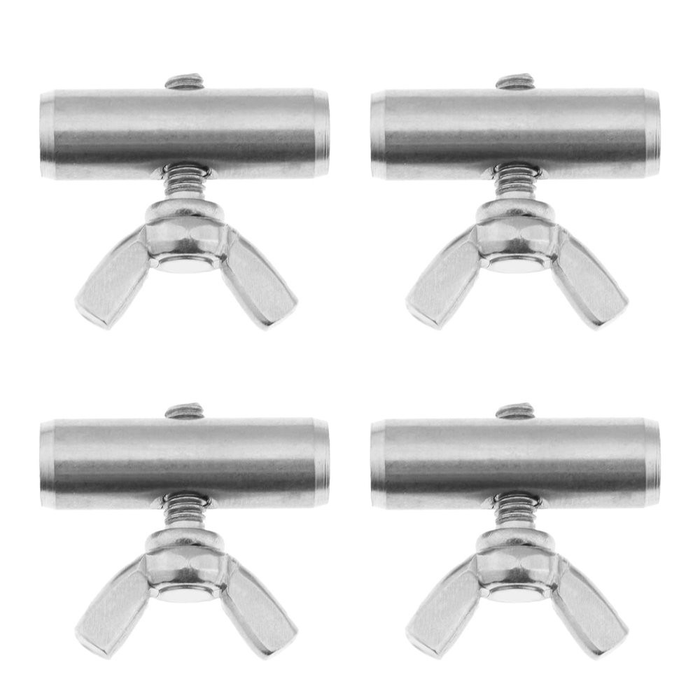 Create idea 4PCS Awning Rail Stoppers 8mm for Campervan Motorhome Boat Camping Tent Equipment Awnings Accessories Stainless Steel 25x8mm
