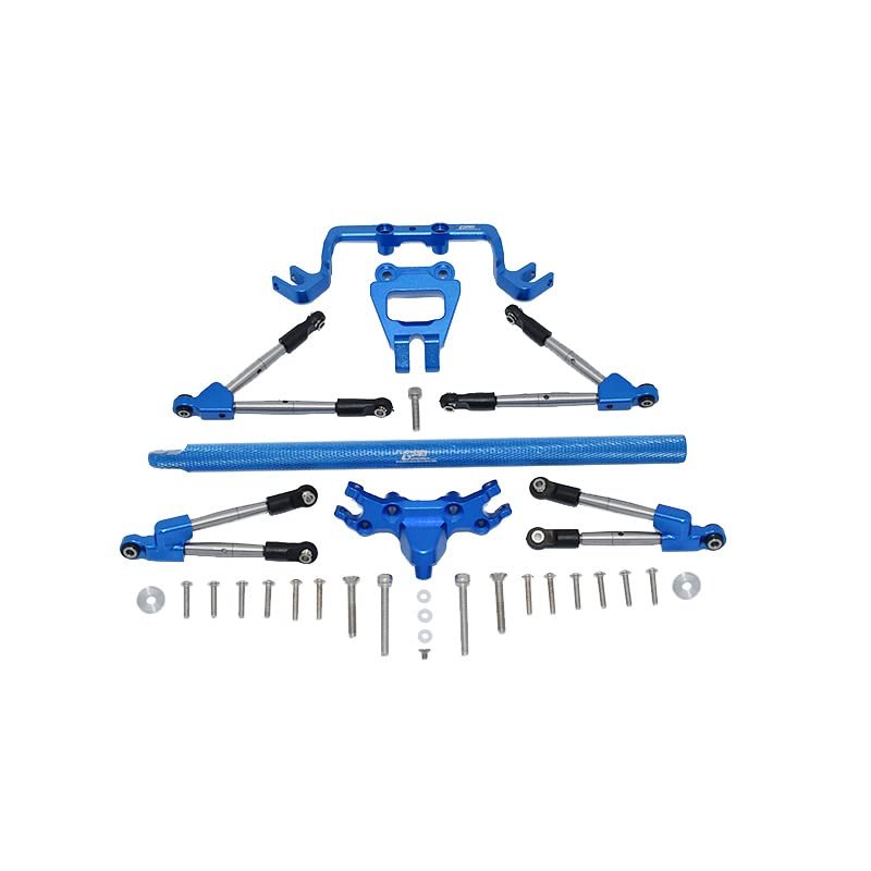 GPM for TRAXXAS-1/10 4WD HOSS 4X4 VXL 3S-90076-4 Aluminum Alloy Front and Rear Anti-roll bar + Fixed Code + Middle Support Frame Combination