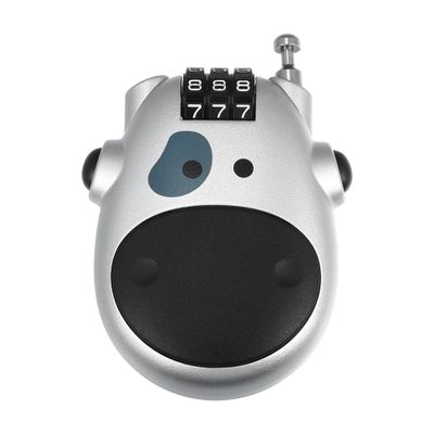 X AUTOHAUX Motorcycle Bike Helmet Lock Portable 3 Digit Security Resettable Lock Anti-Theft Luggage Lock Silver Tone