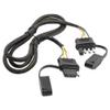 Oyviny Vehicle-Side and Trailer-Side 4-Pin Flat Wiring Harness 4 Ft, 4 Way Trailer Wire Harness Male Female Plug with Rubber Dust Cover 16AWG Pure Copper 4 Flat Trailer Extension 48-inch Wires view 1