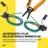 Oyviny Vehicle-Side and Trailer-Side 4-Pin Flat Wiring Harness 4 Ft, 4 Way Trailer Wire Harness Male Female Plug with Rubber Dust Cover 16AWG Pure Copper 4 Flat Trailer Extension 48-inch Wires view 2