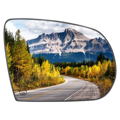 Passenger Right Side Heated Mirror Glass Fits for Jeep Cherokee 2014-2019, Compass 2017-2021 Replacement for 68228918AA 68228912AA 68228910AA