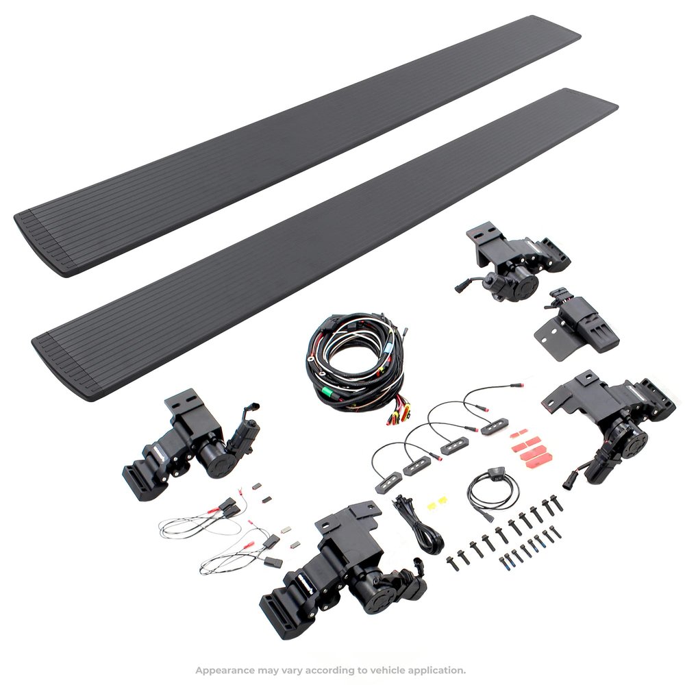 RealTruck Volt Power Running Boards for RAM 1500 (2019-2025) Quad Cab | Aluminum, Protective Bedliner Coating | 20430680T | Electric Powerstep & Retractable Steps