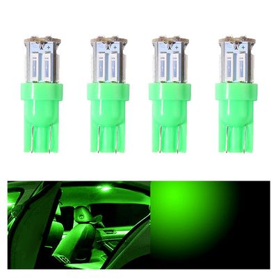 OtpOutopa 194 LED Bulb License Plate Lights T10 7020 10SMD Chipsets 161 168 192 193 2825 W5W Bulbs Error Free Fit for Car Dome Side Signs Door Indicator Courtesy Trunk Lights (Green,4PCS)