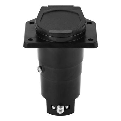 6-24V 7 Pin Round Trailer Plug Connector, Wiring Adapter for Caravan Towbar Towing, Heavy-Duty Truck Accessor
