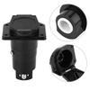 6-24V 7 Pin Round Trailer Plug Connector, Wiring Adapter for Caravan Towbar Towing, Heavy-Duty Truck Accessor view 2