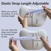 TESBEAUTY Car Headrest Pillow, 2 Packs Genuine Nappa Leather, Car Neck Pillow for Tesla Model Y/Tesla Model 3/X/S, Neck Support Cushion White, Strap Length Adjustable, Pillow Thickness Adjustable view 2