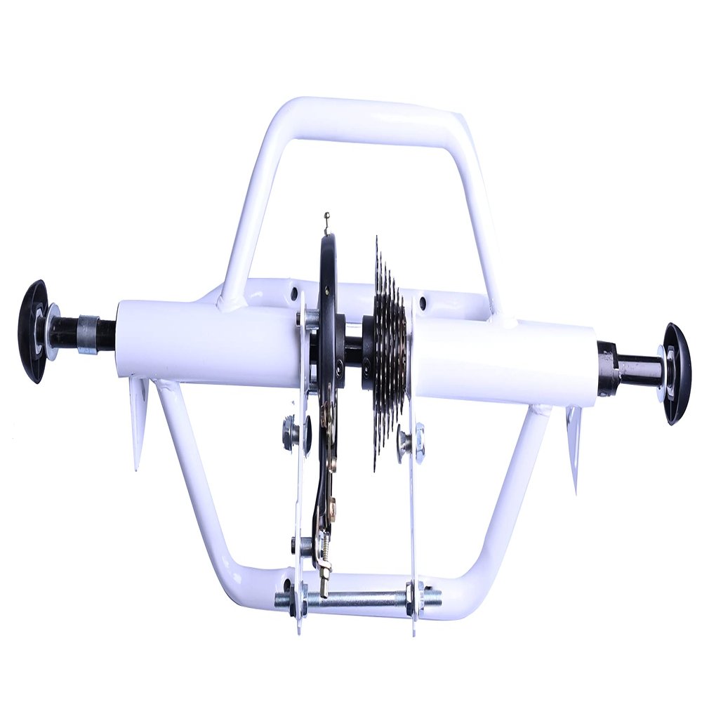 FOMAS Trike Rear Axle,Tricycle Conversion Kit 7 Speed, 15mm AxleBlack Or White Frame .This Tricycle Part Suitable for Adult Bicycle Or Motorcycle. (White)