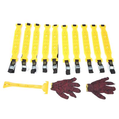 Car Safety Chains Emergency Traction adjust Chains , 10PCS Reusable avoid Snow Chains of Car , Winter Driving Security Chains for Outdoor Winter Snow Mud avoid , 10PCS Reusable avoid Snow Chains of