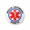 Insulin Dependent Diabetic Medical Alert Stickers 2 Pack Waterproof Vinyl Decals for Bumper, Laptop, Phone Case, Helmet High Visibility Safety Alert Sign view 1