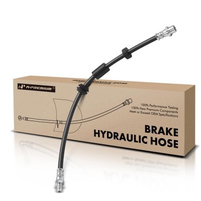 A-Premium Front Driver or Passenger Brake Hydraulic Hose Compatible with Select Volvo Models - C70 2007-2013, S40 2011, V50 2005-2007/2011 - Replace# 30681724, 306817240