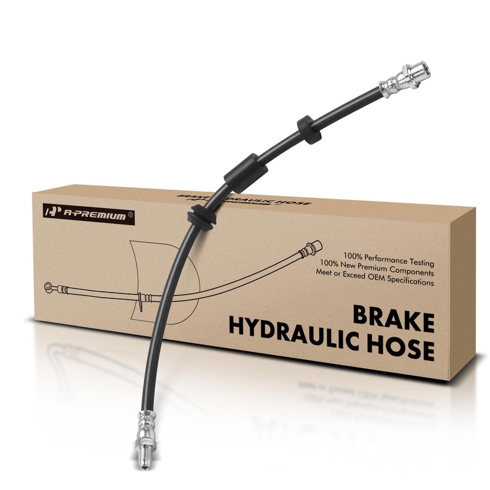 A-Premium Front Driver or Passenger Brake Hydraulic Hose Compatible with Select Volvo Models - C70 2007-2013, S40 2011, V50 2005-2007/2011 - Replace# 30681724, 306817240