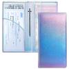 Mymazn Car Registration and Insurance Holder, PU Leather Glove Box Car Organizer with Magnetic Closure, Car Document Holder for Driver's License & Essential Documents (Iridescent blue) view 1